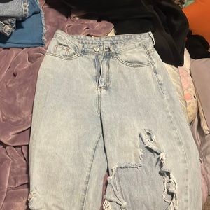 Shein jeans, distressed